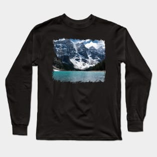 Mountains with blue lake Long Sleeve T-Shirt